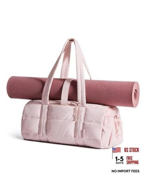 Reiki Gym Bag for Women Puffy Yoga Mat Travel Medium 15L 15L-Candy Pink