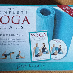 Gary Bromley Complete Yoga Class Kit Blue PVC Mat Book DVD Set T1059