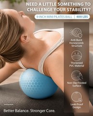Pilates Ring Set (Black) – 14″ Anti-Deformation Magic Circle with Padded Hand…