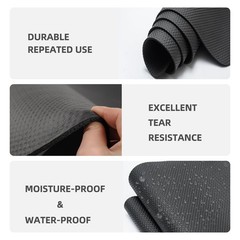 Treadmill Mat,Bike Mat Compatible with 70.8″L x 29.5″W x 0.2″Th, Black