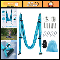 Aerial Yoga Swing Hammock Kit – Strong Trapeze Inversion Equipment with Straps &