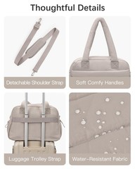 oscaurt Gym Bag for Women Lightweight Duffle Bag for Travel with Toiletry Pou…