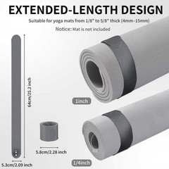Silent Mat Holder – Adjustable Yoga Strap for Effortless Carrying and Storage