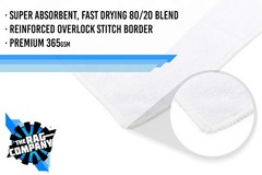 The Rag Company – Sport & Workout Towel – Gym, Exercise, Large, White