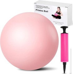 9 Inch Pink Pilates Ball, Exercise Stability Yoga Ball Small Exercise Ball with