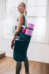 Yoga Mat Bag – Versatile Yoga Bag with Mat Straps & Storage Pockets, Holds Yo…