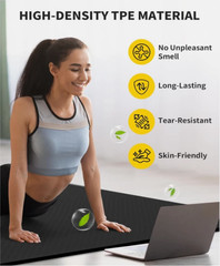 Esterilla Gruesa Ejercicios Gimnasio Yoga Almohadilla Ejercicios De Pilates NEW