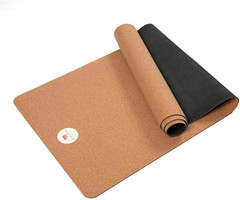 BON Yoga Mat – 100% Biodegradable Cork & Natural Rubber, Non-Slip, Pilates Mats,