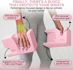 Wristbuddy® Yoga Blocks 2-Pack (Left + Right) — Ergonomic, Hand-Shaped EVA Block