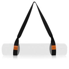 YOGATI® Yoga Mat Straps for Carrying | Adjustable Cotton Large, Black