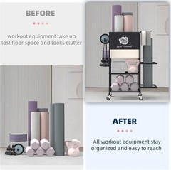 Yoga Mat Storage Rack Home Gym Storage Rack Gym Workout Equipment Storage