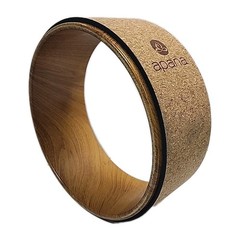 Apana Cork/Wood Grain 12.5″ Back Roller Body Sport Yoga Roller Stretching Wheel