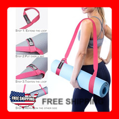 Pink Yoga Mat Sling Strap for Adults – Polyester Carrying Holder