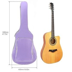 Acoustic Guitar Bag 40 41 Inch, Guitar Gig Bag, Double Shoulder Purple