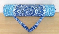 Blue Ombre Yoga Mat Carrier Bag Hippie Mandala Cotton Bag With Shoulder Strap US