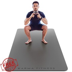 Karma Fitness 72″x32″ Grey Exercise Mat