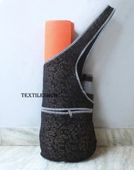 Handmade Cotton Yoga Mat Bag Quilted Floral Print Sling Shoulder Carrier