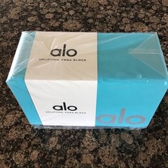 Alo Yoga Uplifting Yoga Block, NEW, Bright Aqua/Silver