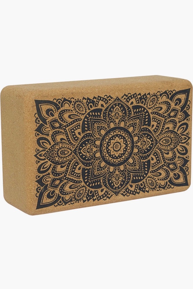 BRAND NEW – Yoga Design Lab – Cork Yoga Block in Mandala Black Limited Edition
