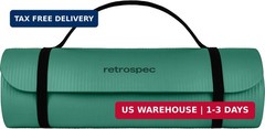 Retrospec Solana Yoga Mat 1″ Thick w/Nylon Strap for Men & Women – Non Slip Exer