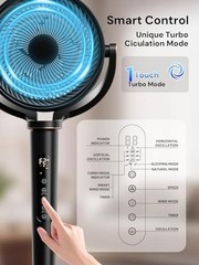 Oscillating Fan for Bedroom – 120°+120° Full-Automatic – 38″-46″