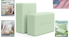 Eco-Friendly Yoga Blocks 2 Pack – Soft, Non-Slip Foam for Comfort & Stability