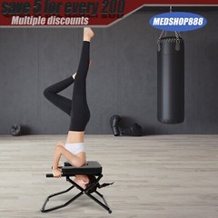 Black Yoga Headstand Bench Upside Down Chair for Balance Training Exercise US
