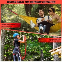 18MM Nylon Climbing Slings Runners 23 kN Strong Webbing 24inch/60cm 2PCS Red