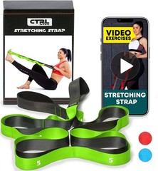 Non-Elastic Stretching Strap with Loops – Yoga & Physical Therapy Band for Flexi