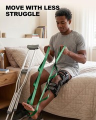75″ Non-Stretch Physical Therapy Strap with Loops for Knee & Hip Recovery
