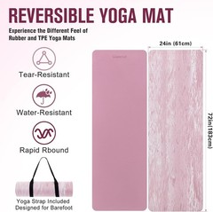 UMINEUX 10mm Thick Non-Slip Yoga Mat with Strap, Eco-Friendly