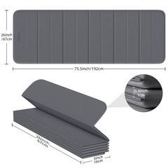 LVME Foldable Yoga Mat, Extra Thick 10mm, 76″x26″Extra Long | 12-Fold Design,…