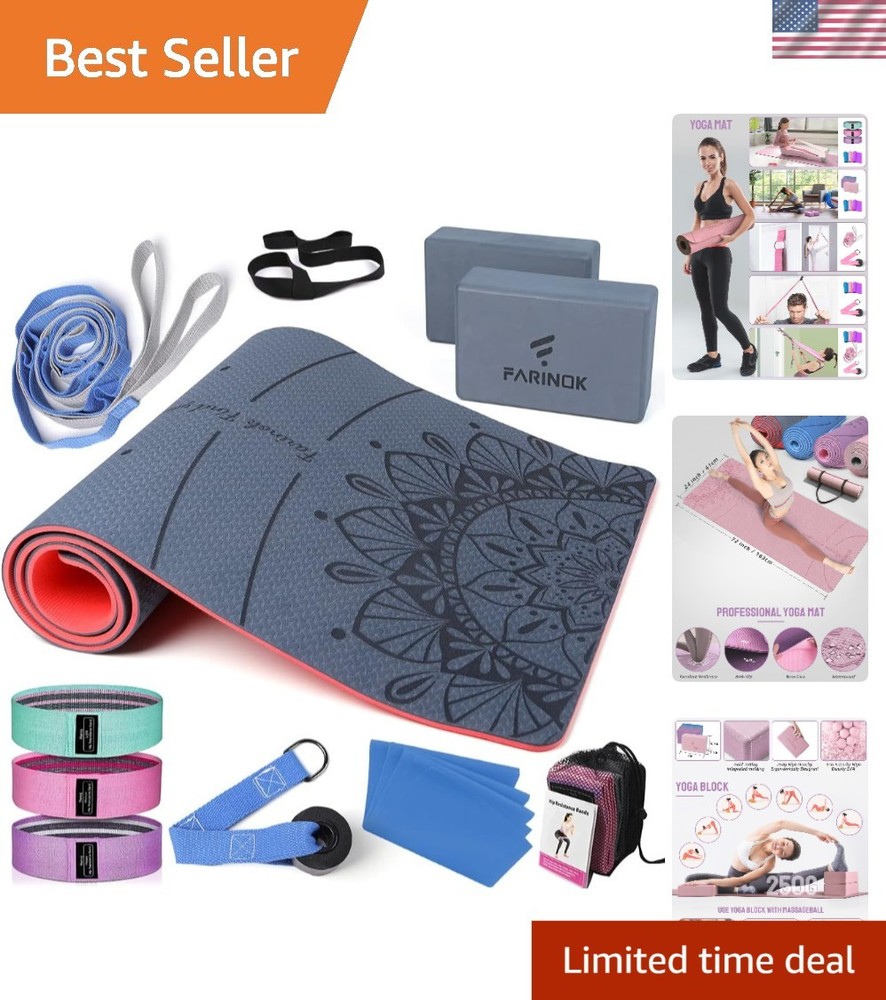 1/3 Yoga Mat Thick, Yoga Kit and Sets for Beginners Include High Density Yoga…