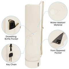 Yoga Bag Women with Wet Compartment, Bottle Holder and Full Zipper -…