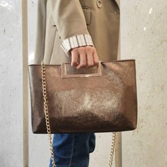 Women Clutch Purse PU Leather Chain Crossbody Bags Shiny Oversize Clutches Fe…