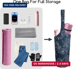 IwIeIaIrI Yoga Mat Bag for Women with Large Size Pocket and Zipper Pocket,Yoga B