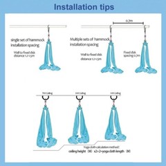 Aerial Silks Yoga Swing Set Equipment 9 Yards Aerial Yoga Hammock full kit Dance
