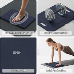 Yoga Knee Pad Foldable, TPE Soft Pad 24*17*0.5Inch (Folding Size 17*12*1Inch) fo