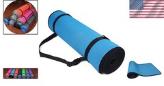 Extra Thick 10mm Anti-Slip Yoga & Pilates Mat with Carrying Strap – 72″x24″