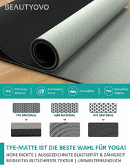 Yoga Mat with Strap, 1/3 Inch Extra Thick Yoga Mat Double-Sided Non Slip, Profes
