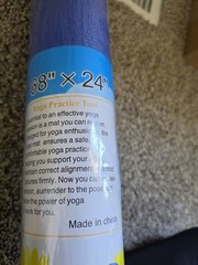 Blue PVC Yoga Mat 68 x 24 in Non-Slip Rectangle Exercise Mat, Wipe Clean