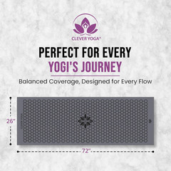 Clever Yoga Hot Yoga Mat Towel – Non-Slip Grip for Hot Yoga, Sweat Absorbent, Ho