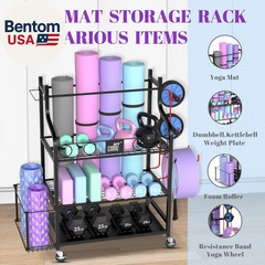 Yoga Mat Storage Racks,Home Gym Storage Rack for Dumbbells Kettlebells Foam Roll