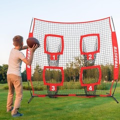 6×6 Ft Football Nets for Throwing,Football Target,Quarterback 6ft x 6ft, red