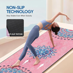 Extra Long TPE Yoga Mat 27×72 Inch, 5mm Thick, Non-Slip for Home Workout