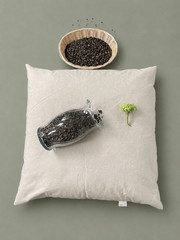 Buckwheat Floor Cushion – Undyed Cotton Meditation Pillow for Yoga, Natural Sitt