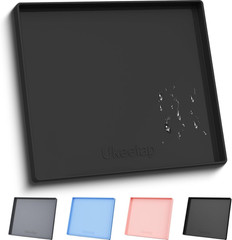 Extra Thick Silicone Mat Waterproof with Raised Edge 19” X 12”, BPA Free Non-Sli