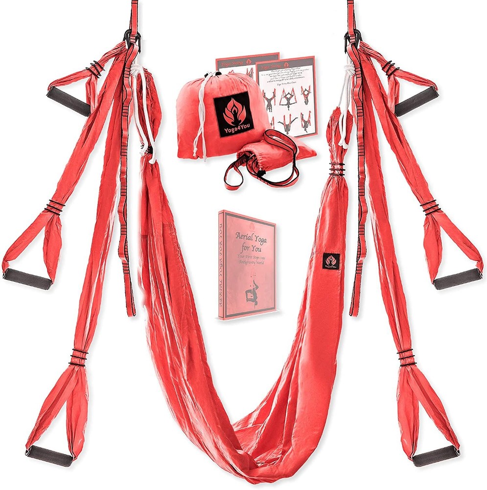 Yoga4You Aerial Yoga Swing Set – Yoga Hammock Hanging Swing – Aerial Sling In…