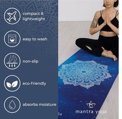 Mantra Yoga Travel PRO 1.5mm with Knee Pad – Foldable Fitness & Exercise Mat …