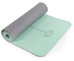 Yoga Mat Non Slip, Pilates Fitness Mats, Eco 72″x24″, Matcha Green & Gray